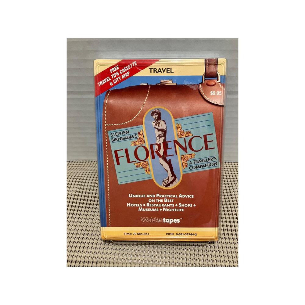 Vintage 1980s Stephen Birnbaum Florence Audio Cassette Guide with Map & Case